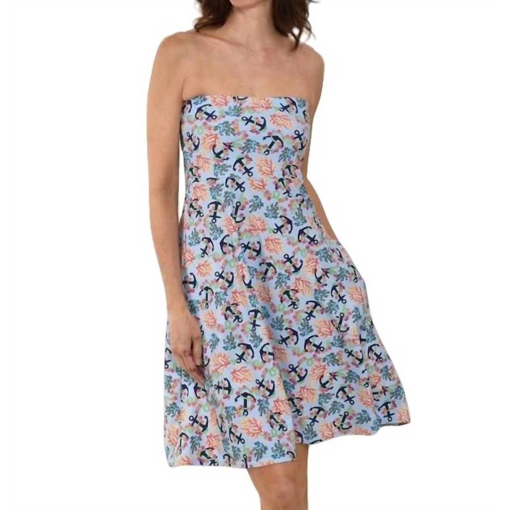 NEW SOUTHWIND laguna dress in tossed anchors